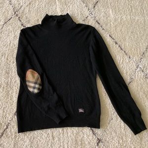 Burberry mock neck sweater with elbow patches!